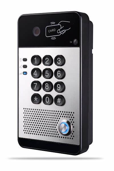 Vídeo Portero IP con 2 líneas SIP, cámara HD, relevador integrado, teclado numérico y lectora de tarjetas RFID para control de acceso, PoE - i30