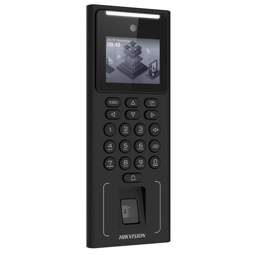 [ACC-HIK-K1T321MF] Terminal de acceso Hikvision DS-K1T321MFWX – rostro, huella y tarjeta